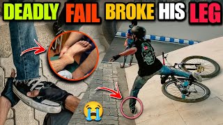 EXTREME STUNT FAIL  Witness the Shocking Leg Break [upl. by Alessig559]