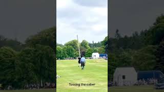 Tossing the caber by BN caber tossingthecaber scottishhighlands fypシ゚viral fy shortsviral [upl. by Jacinto544]