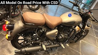 All New 2024 Royal Enfield Classic 350 Gun Metal Grey Details Review  CSD On Road price New Update [upl. by Dene320]