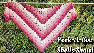 Quick and Easy Crochet Shawl Tutorial  PeekABoo Shell Shawl [upl. by Nivre]