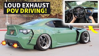 HEAVILY MODIFIED FRS POV DRIVE Flame Tune Loud Exhaust BOV Noises [upl. by Jovitta596]