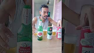 DESAFIO STELLA VS SPATEN VS BUDWEISER shorts beer challenge [upl. by Irovi]