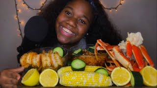 SEAFOOD BOIL AND SPICY NOODLES MUKBANG EATING SHOW [upl. by Gilbertson]