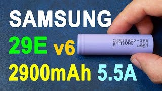 Samsung 29E v6 29E6 2900mAh 55A Liion cells capacity test [upl. by Meedan682]