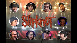 Slipknot quotSpit it Outquot Live at Download 2009  MultiReaction Reactions Compilation [upl. by Leuqram79]