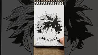 Drawing Midoriya Izuku  My hero academia shorts [upl. by Ecidnarb]