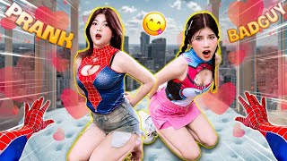 How Rescue SPIDERGIRL from Prank CRAZY BAD GUY 🆘 Romantic Love Story Spiderman POV [upl. by Cooley]