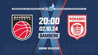 Bamberg Baskets v Dinamo Bucharest  Oct 2 2024 800 PM  ENBLeague 202425 [upl. by Meuse]