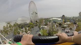 Roller Coaster Ride Nagashima Spa Land Japan April 2016 [upl. by Regen]