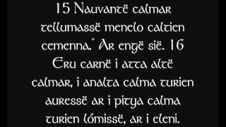 I Yessessë reciting of first Chapter of Genesis in Quenya [upl. by Norahc]