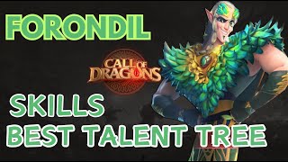 Forondil Skills and Talent Tree Build callofdragonsgame [upl. by Htilil]