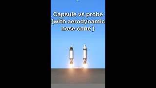 Capsule vs probe with aerodynamic nose cone in  sfs spaceflightsimulator shorts [upl. by Dlonra]