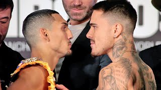 TEOFIMO LOPEZ VS GEORGE KAMBOSOS JR  FULL WEIGH IN AND HEATED FACE OFF [upl. by Sirred]