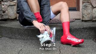 veloToze Tall Shoe Covers Installation [upl. by Stortz]