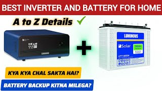 Inverter and Battery For Home Use  Inverter and Battery Calculate For Home  Price  Load  Hindi [upl. by Yllier]