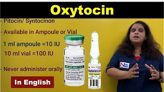 Oxytocin in English  Obstetrical Uterotonic Drug  Nursing Lecture [upl. by Demakis]