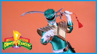 ThreeZero 16 FigZero Mighty Morphin Power Rangers GREEN RANGER Action Figure Review [upl. by Nepean69]