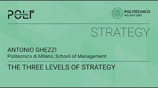 The three levels of Strategy Antonio Ghezzi [upl. by Akinaj528]