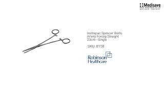 Instrapac Spencer Wells Artery Forcep Straight 23cm Single 8158 [upl. by Libenson626]