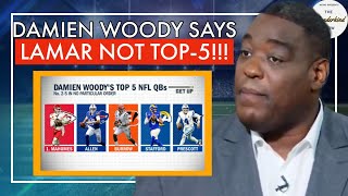 Damien Woody from espn says Lamar Jackson is not a Top 5 QB and cant work from the Pocket 1094 [upl. by Jessamine]