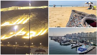 Plage Agadir  Marina dagadir  Agadir Ofella  2024  جولة في اكادير و سوق الأحد [upl. by Ayhtin]