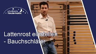 Lattenrost richtig einstellen  Tipps für Bauchschläfer [upl. by Harrison]