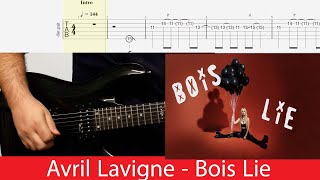 Avril Lavigne  Bois Lie feat Machine Gun Kelly Guitar Cover With TabsStandard [upl. by Enylcaj]