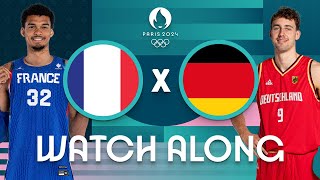 France v Germany  Mens Olympic Basketball Tournament Paris 2024  Watch Along ⚡🏀 [upl. by Uok]