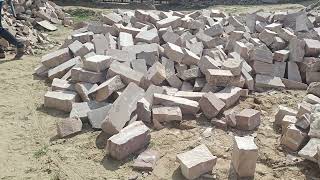 stone house construction india  sandstone [upl. by Acirtap]