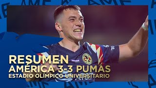 Resumen y goles América 33 Pumas Estadio Olímpico Universitario [upl. by Aleuname]