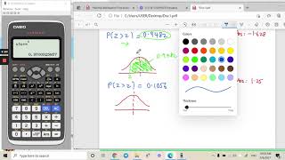 Find z score for normal distribution using calculator Classwiz [upl. by Akenal788]