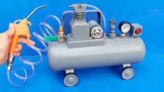 Homemade mini air compressor from pvc [upl. by Assylla452]