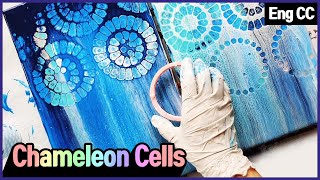 아크릴 푸어링 이걸 찍기만 하면 완성  플루이드 아트  카멜레온 기법Chameleon Cells [upl. by Decima]