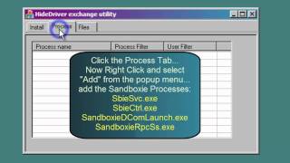 Buster Sandbox Analyzer Tutorial  Hiding The Sanboxie Processes [upl. by Haroppizt679]