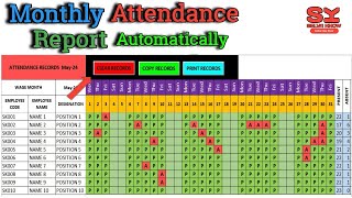 How to Attendance Report in excel in tamil  SELVAKNOW  Tamil [upl. by Raviv]