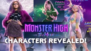 NEW MONSTER HIGH LIVE ACTION MOVIE CHARACTER DESIGN POSTERS REVEALED  doll news 2022 [upl. by Tihor]