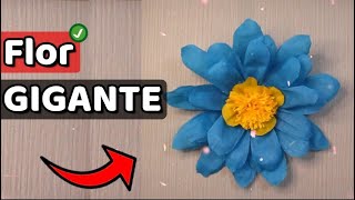 FLORES GIGANTES 🌺✨ ▶ Como Hacer Flores de Papel Crepé FACIL ✅ crepe paper decorations ideas 🌻 [upl. by Icyak]