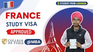 Visa Success Story for France  MBA  Collège de Paris  indoeuropean [upl. by Mellins]