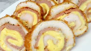 Chicken Cordon Bleu with White Sauce [upl. by Ytsirk]