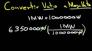 Cómo Convertir Vatios a Megavatios Guía Rápida y Sencilla [upl. by Aksehcnarf]