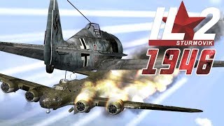 IL2 1946 B17 Combat Wings attacked by Luftwaffe Fighters [upl. by Absalom]