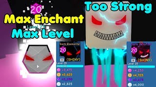 I Made Shiny Dark Jellyfish amp Elemental Max Level amp Enchant Too OP  Bubble Gum Simulator [upl. by Akerley750]