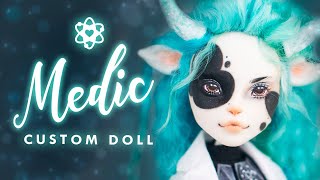 Tzula the Space Cow • Alien Crew Collab • Monster High OOAK Custom Doll Tutorial [upl. by Asaert]