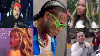 Ayo what DJ Akademiks reacts to 6ix9ine pulling in the Mc Laren with a unknown individual [upl. by Eladnek]