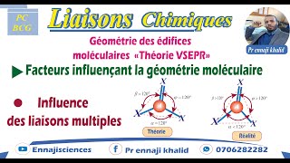 Facteurs influençant la géométrie moléculaire Influence des liaisons multiples [upl. by Estelle]