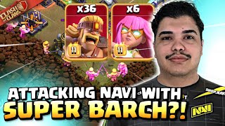 IMAGINE attacking NAVI with Super Barch in a tournament war Clash of Clans [upl. by Waldo]