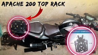 Apache 200 Top Rack Luggage carrierASRYD Heavy Metal Carrier for Apache 160 4V amp200 4VTamil [upl. by Alyakcm]