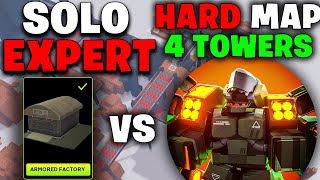 ARMORED FACTORY DESTROYS HARD MAP ON EXPERT MODE  TOWER DEFENSE X ROBLOX [upl. by Idnak133]