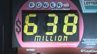 Powerball jackpot climbs to 638 million after no winners in Saturday lottery drawing [upl. by Rania]