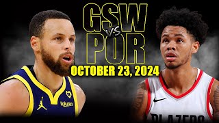 Golden State Warriors vs Portland Trail Blazers Full Game Highlights  202425 NBA Season [upl. by Aehsila717]